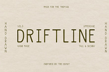 Driftline - Handdrawn organic font