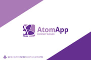 Atom App Logo Template, a Branding & Logo Template by Avartde Creative (Thumbnail 1 of 2)