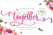 Forever Together Duo, a Font by figuree studio (Thumbnail 1 of 14)