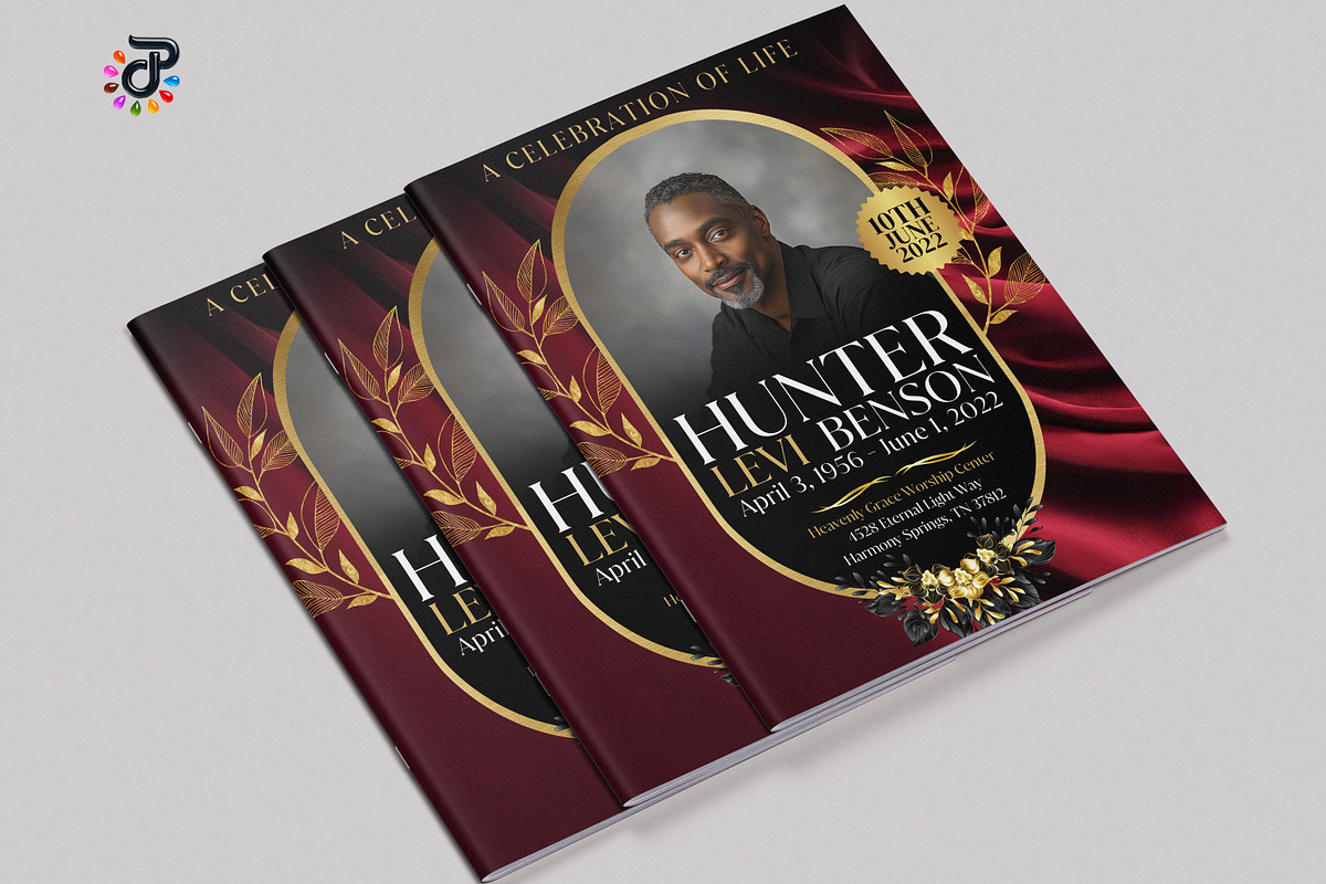 Elegant Canva Obituary Template, a Brochure Template by Protech Design ENT (Photo 4 of 9)