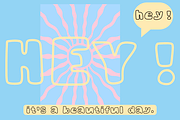 HEY an outline bubble font, a Handwritten Font by Eryn Rose Design (Thumbnail 1 of 18)