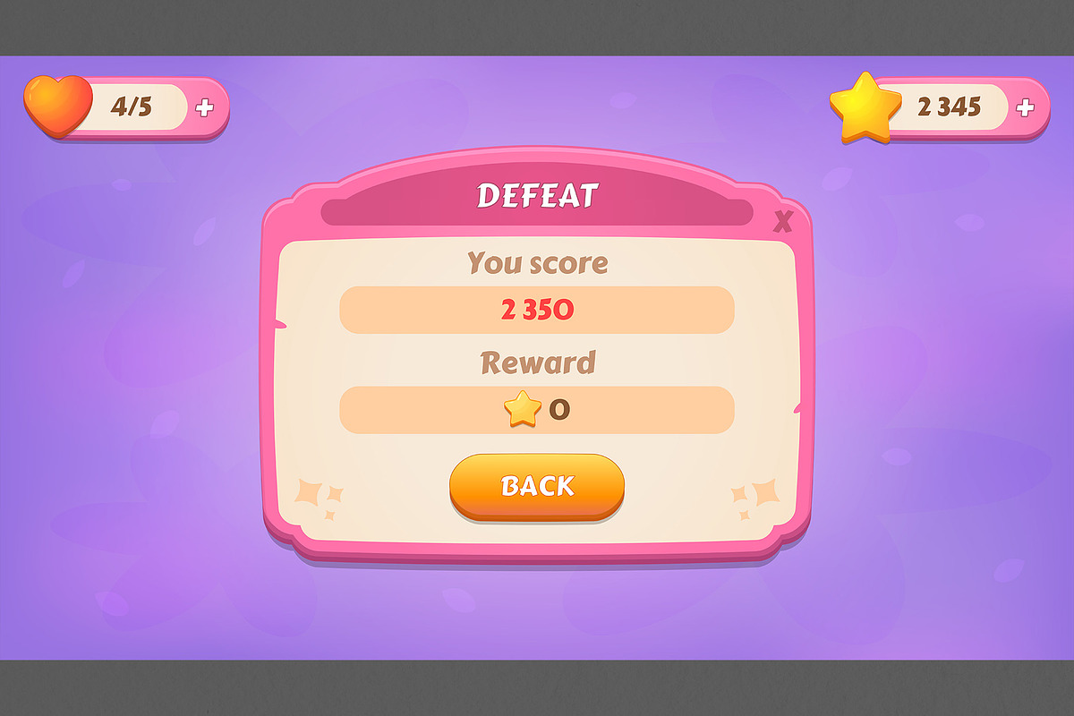 Pink GUI pack, casual, an UI Kit Template by KartInnka (Photo 12 of 15)