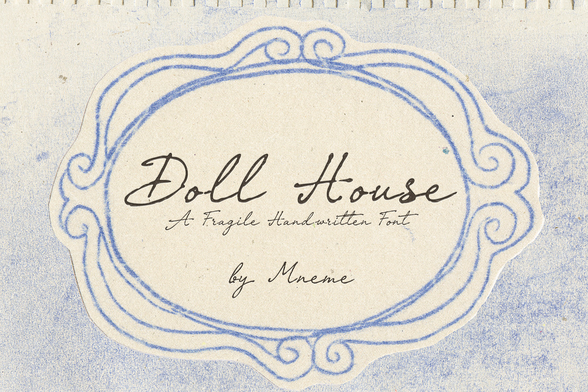 Doll House - Handwritten Font, a Script Font by Mneme (Photo 1 of 8)