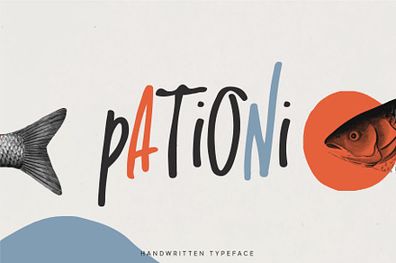 Pationi. Handwritten typeface, a Sans Serif Font by Luxfont
