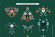 Ornate Christmas | floral clipart, an Illustration by Olia (Thumbnail 7 of 14)