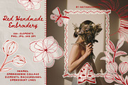 Red Handmade Embroidery Collage, an Object Graphic by InstaDesignPro (Thumbnail 1 of 18)