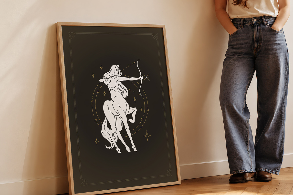 Sagittarius Zodiac Wall Art, a Person Illustration by Vasya Kobelev (Photo 4 of 7)