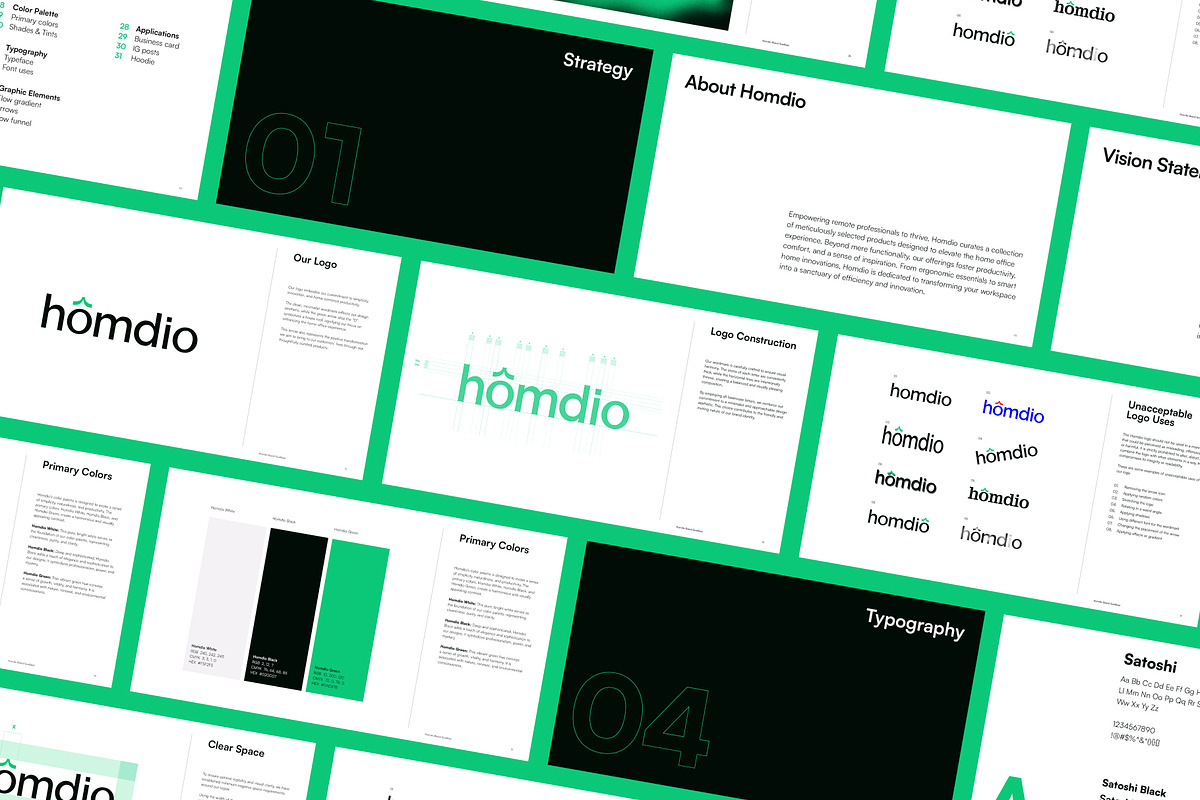 Homdio - Brand Guidelines Template, a Branding & Logo Template by Hamdi Designs (Photo 2 of 9)