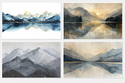 Watercolor mountain wallpaper, a Wallpaper Graphic by DamonYang's shop (Thumbnail 5 of 7)
