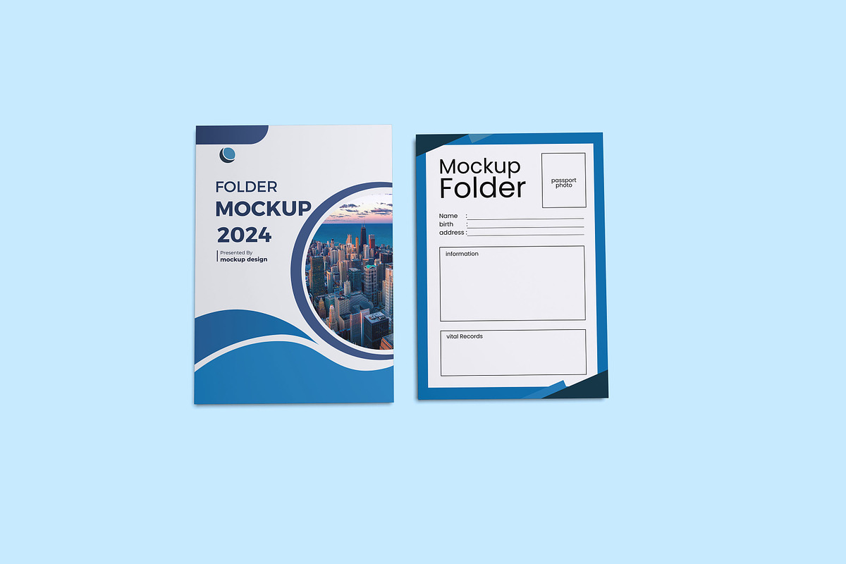 A4 Folder & Paper Mock-Up, an Advertising Mockup by xavier_studio (Photo 4 of 5)