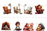 Bookworm Clipart, Books, Reading PNG, an Education Illustration by BrushstrokeArtGB (Thumbnail 4 of 9)