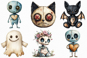 Halloween Gothic Voodoo Doll Clipart, an Illustration by Craft Nest (Thumbnail 2 of 6)