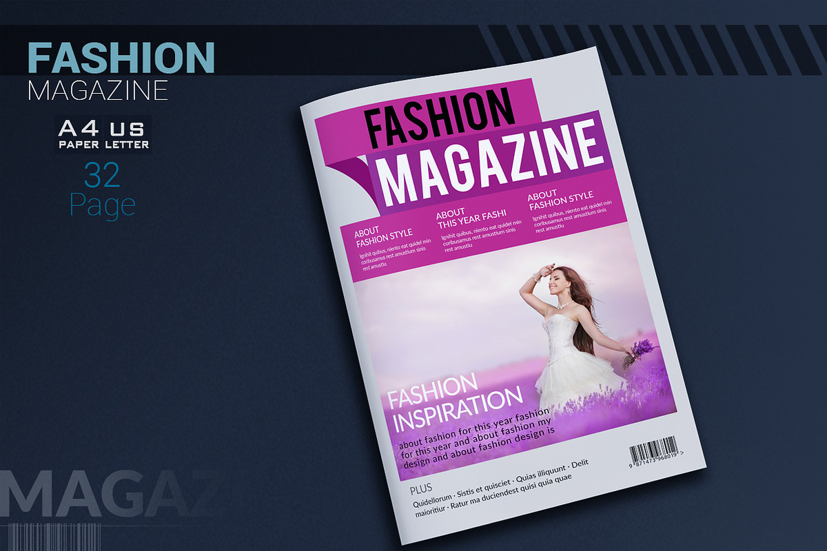 FASHION MAGAZINE TEMPLATE, a Magazine Template by artico (Photo 1 of 6)