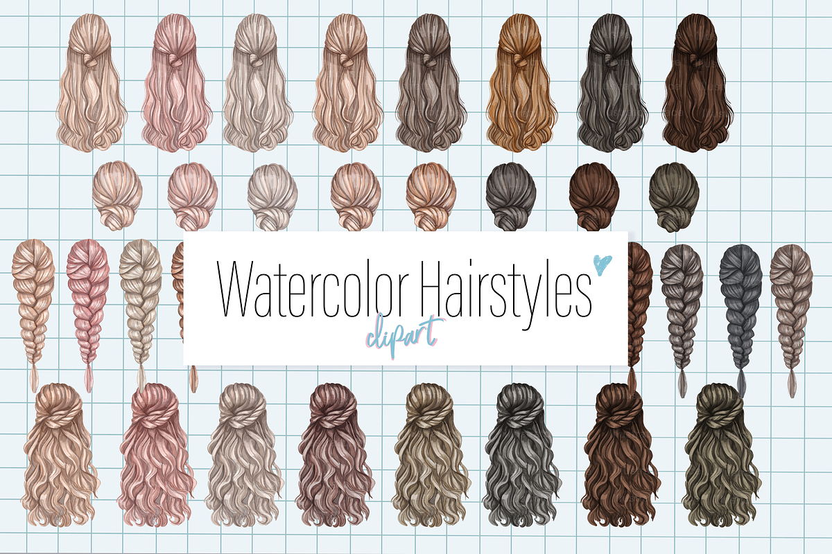 Hair clipart PNG digital download, an Illustration by Illustrator Space (Photo 1 of 8)