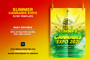 Summer Cannabis Expo Flyer Template