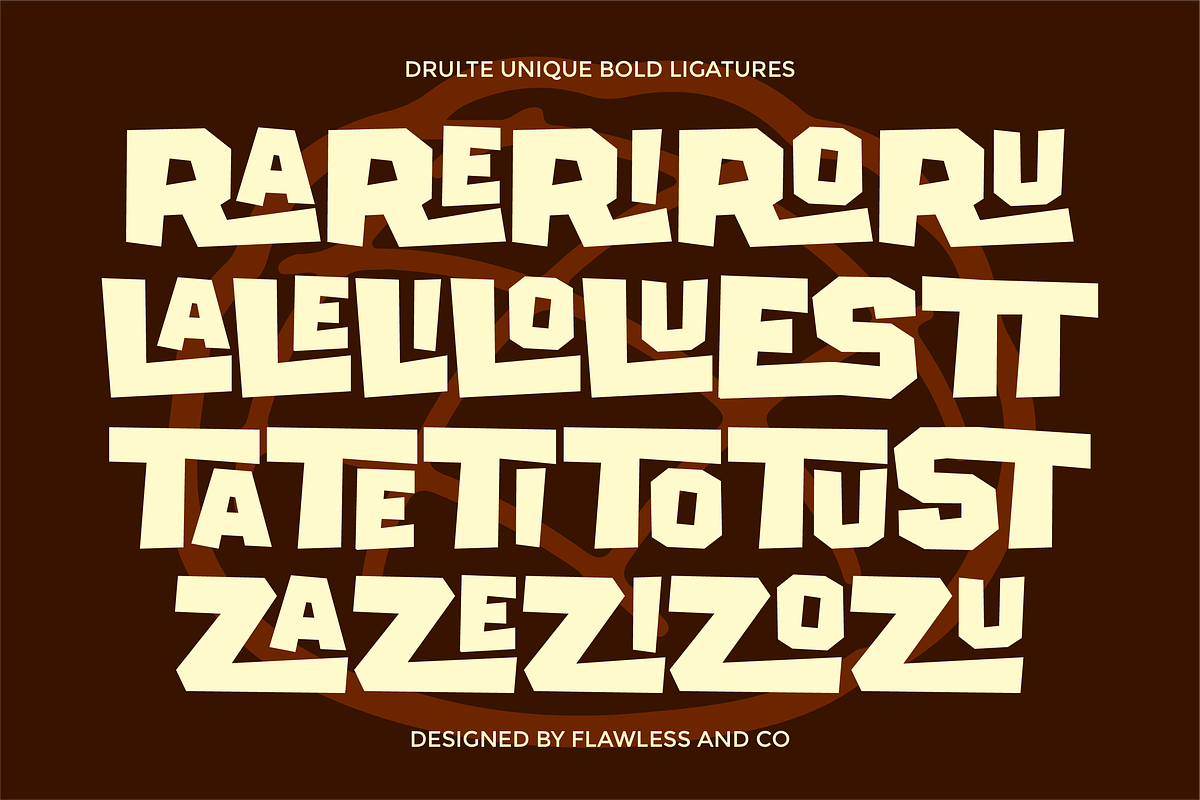 Drulte Latte - Bold Display Font, a Sans Serif Font by Flawless And Co (Photo 10 of 10)
