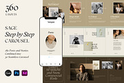 Sage Step by Step Carousel Templates, a Social Media Template by Sparrow & Snow (Thumbnail 1 of 13)