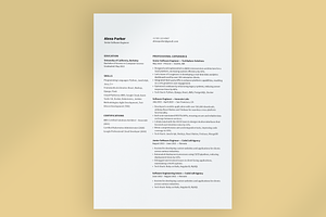 Modern Resume Template, a Resume Template by Cassandra Cappello