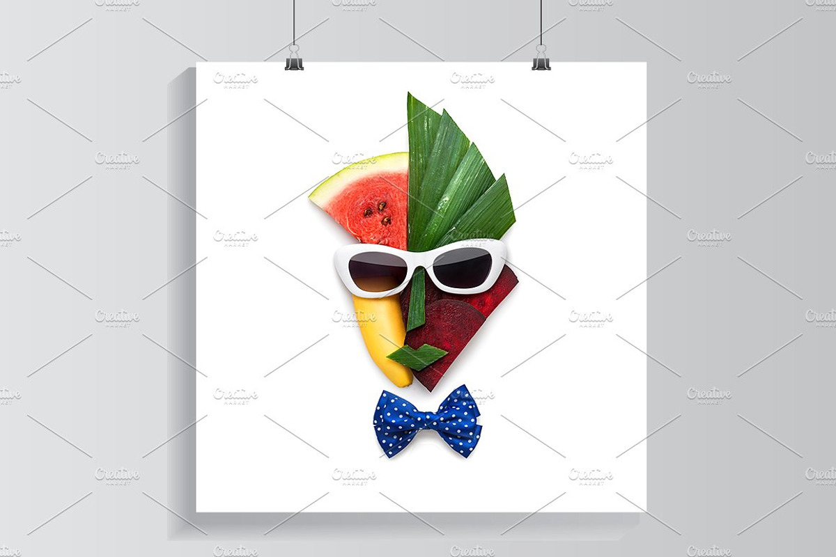 Tasty art featuring fruits, face, and sunglasses, a Food & Drink Photo by © Fisher Photostudio (Photo 3 of 13)