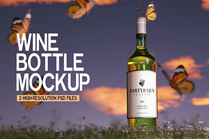 Wine Bottle Mockup