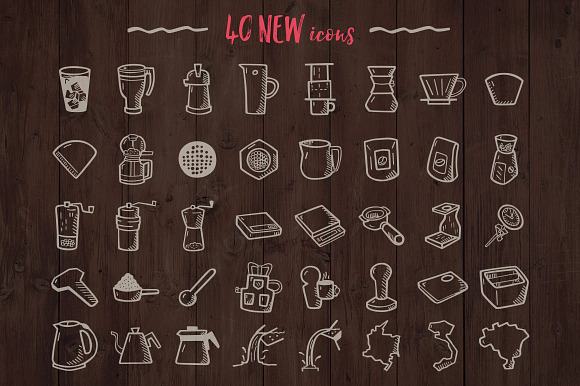Coffee House Hand Drawn Icons