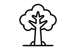 Tree plant black icon, an Outline Icon by Creative priyanka