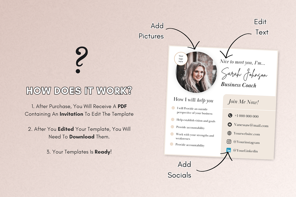 Coaching Flyer Template, a Marketing Template by PittaFinePrint (Photo 3 of 4)