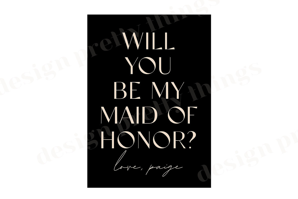 Bridesmaid Card Template, a Templates & Theme by designprettythings (Photo 3 of 3)