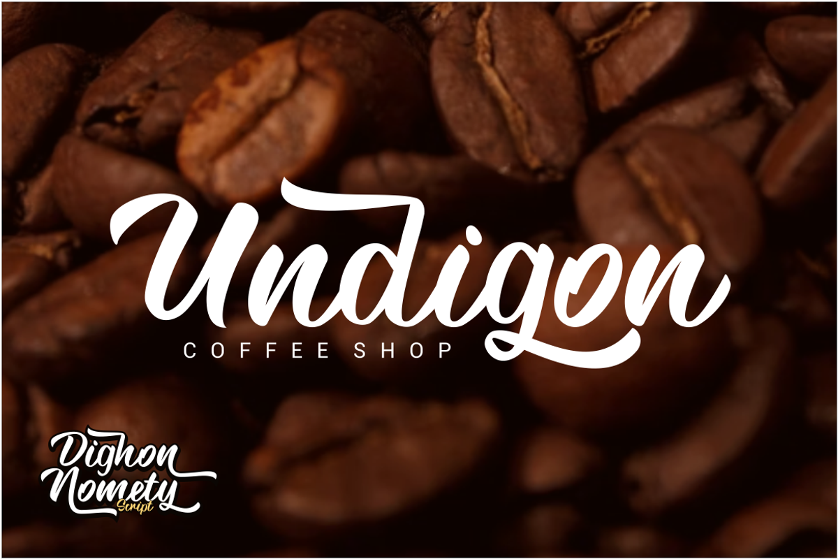 Dighon Nomety Font, a Script Font by Onotype (Photo 3 of 5)