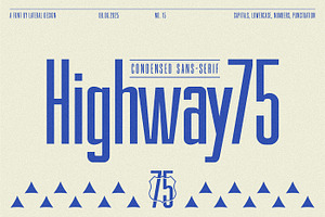 Highway 75 - Condensed Sans-Serif