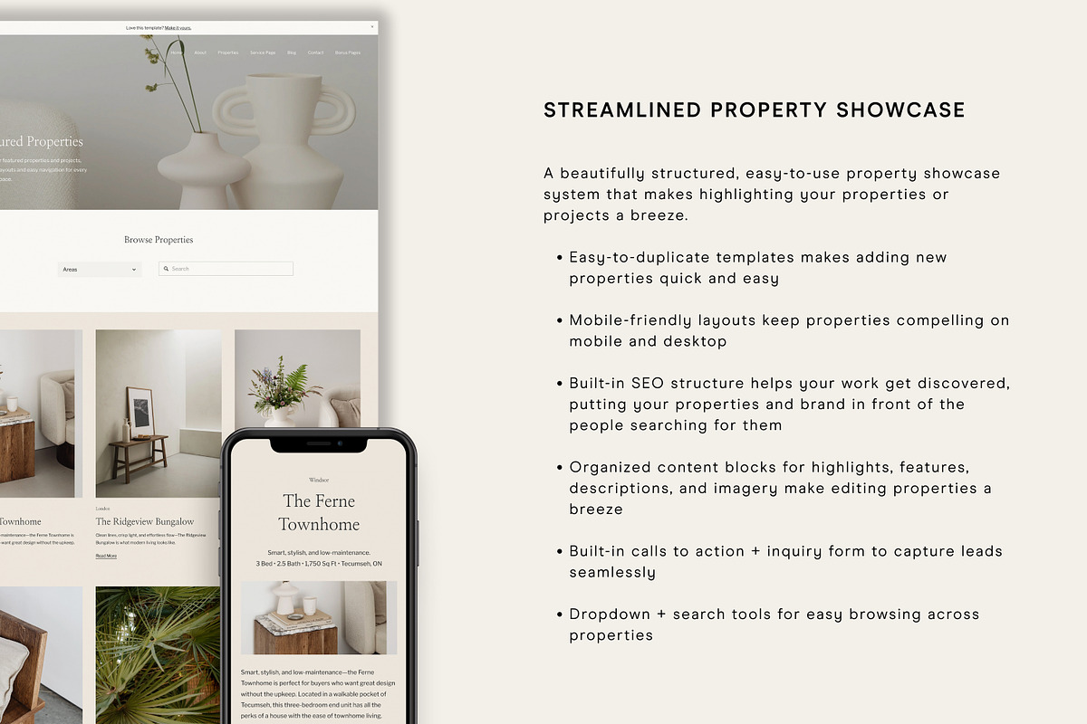 Real Estate Squarespace Template preview 8