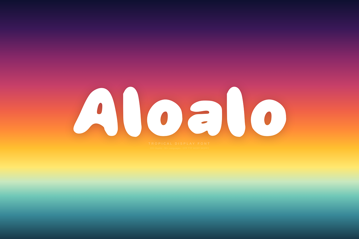 Aloalo – Tropical Groovy Typeface, a Handwritten Font by Lettra Studio (Photo 1 of 17)