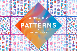 AIDS & HIV Patterns Collection, a Pattern Graphic by Alex Blogoodf