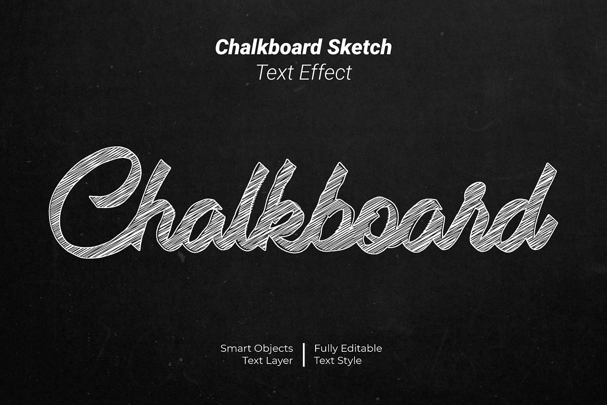 Chalkboard Sketch Text Style Effect, a Layer Style Add-On by zahidhossainalif (Photo 2 of 2)