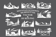 Mountain Sceneries Vector Pack 1, an Animal Illustration by Seaquint (Thumbnail 2 of 2)