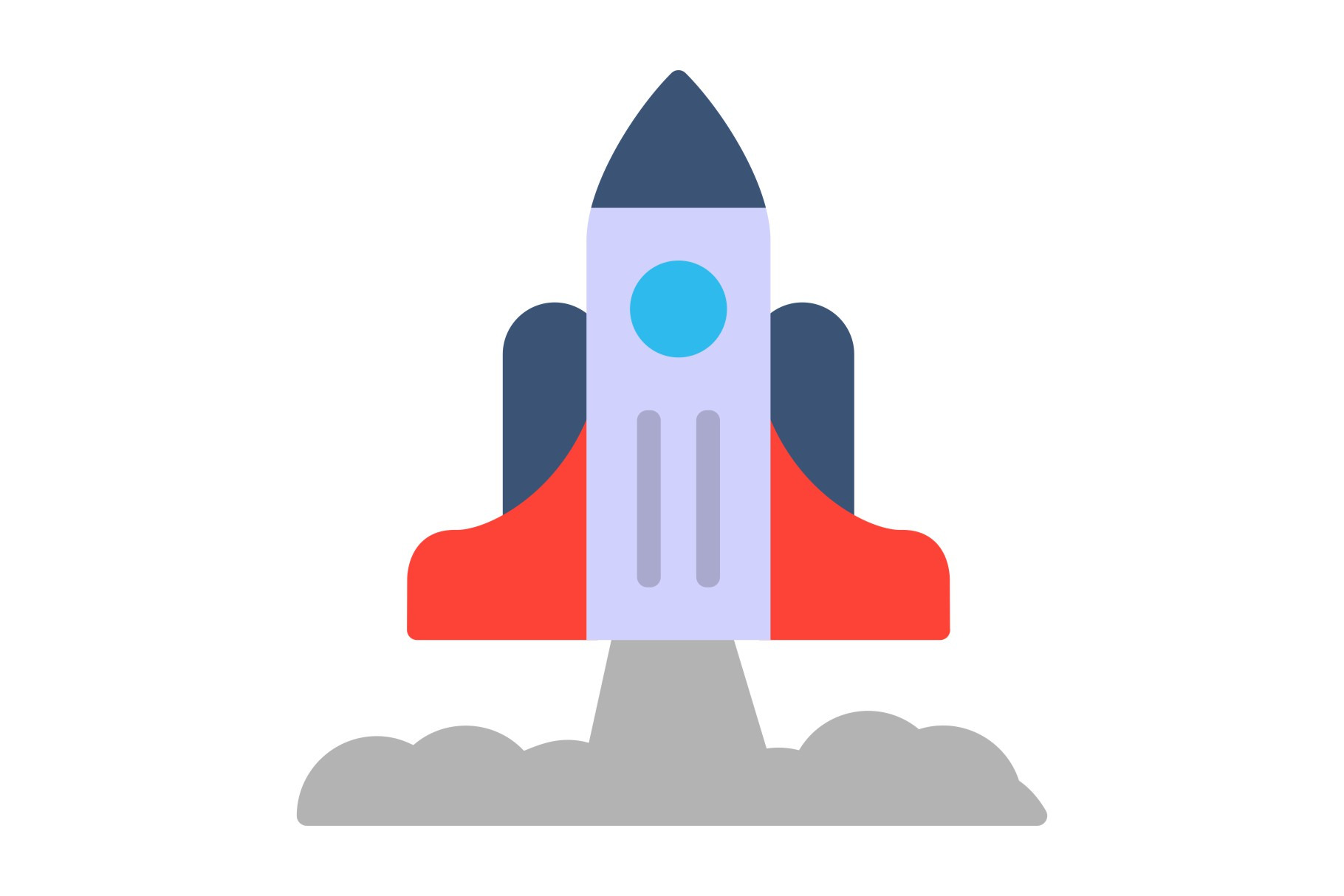 Rocket Launch Flat Icon, an Icon by Pexelpy