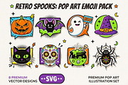 Halloween Pop Art SVG Emoji Pack, an Object Graphic by NH graphic (Thumbnail 1 of 3)