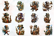 Steampunk character clipart, an Illustration by RobertsArt (Thumbnail 6 of 7)
