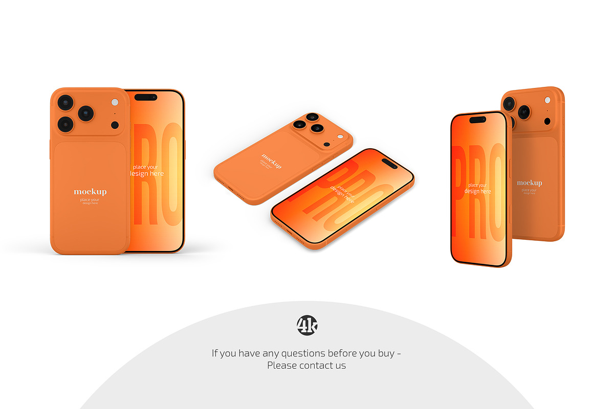 iPhone 17 Pro Mockup Set, an iPhone Mockup by Country4k (Photo 4 of 4)
