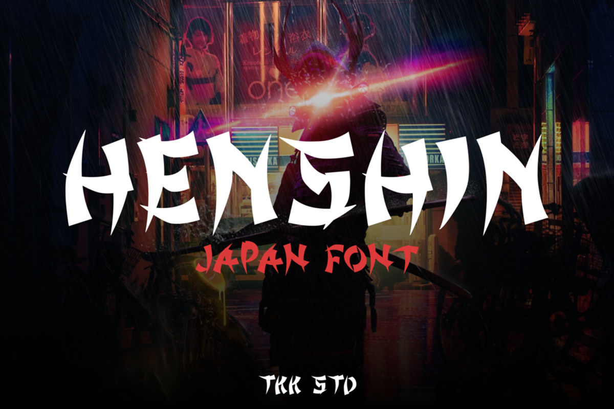 HENSHIN - Japanese Font, a Font by tokokoo (Photo 1 of 11)
