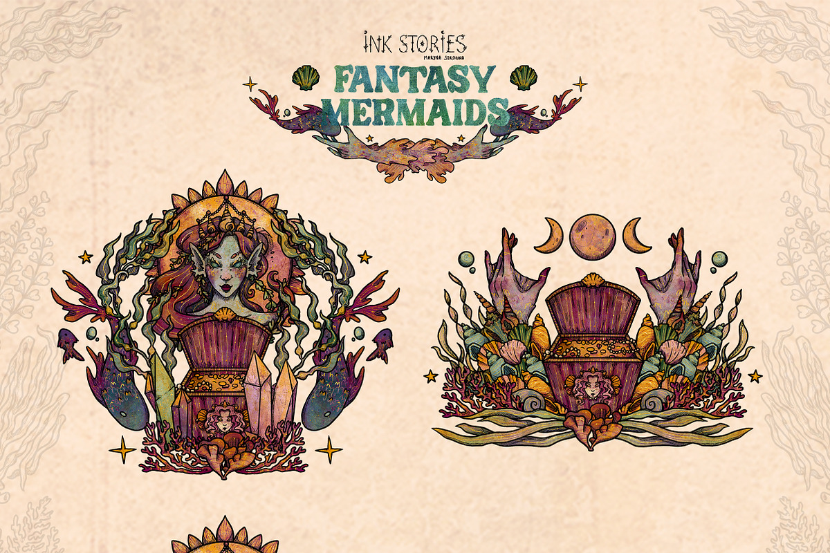 Fantasy Mermaids, a Person Illustration by Ink Stories (Photo 18 of 24)