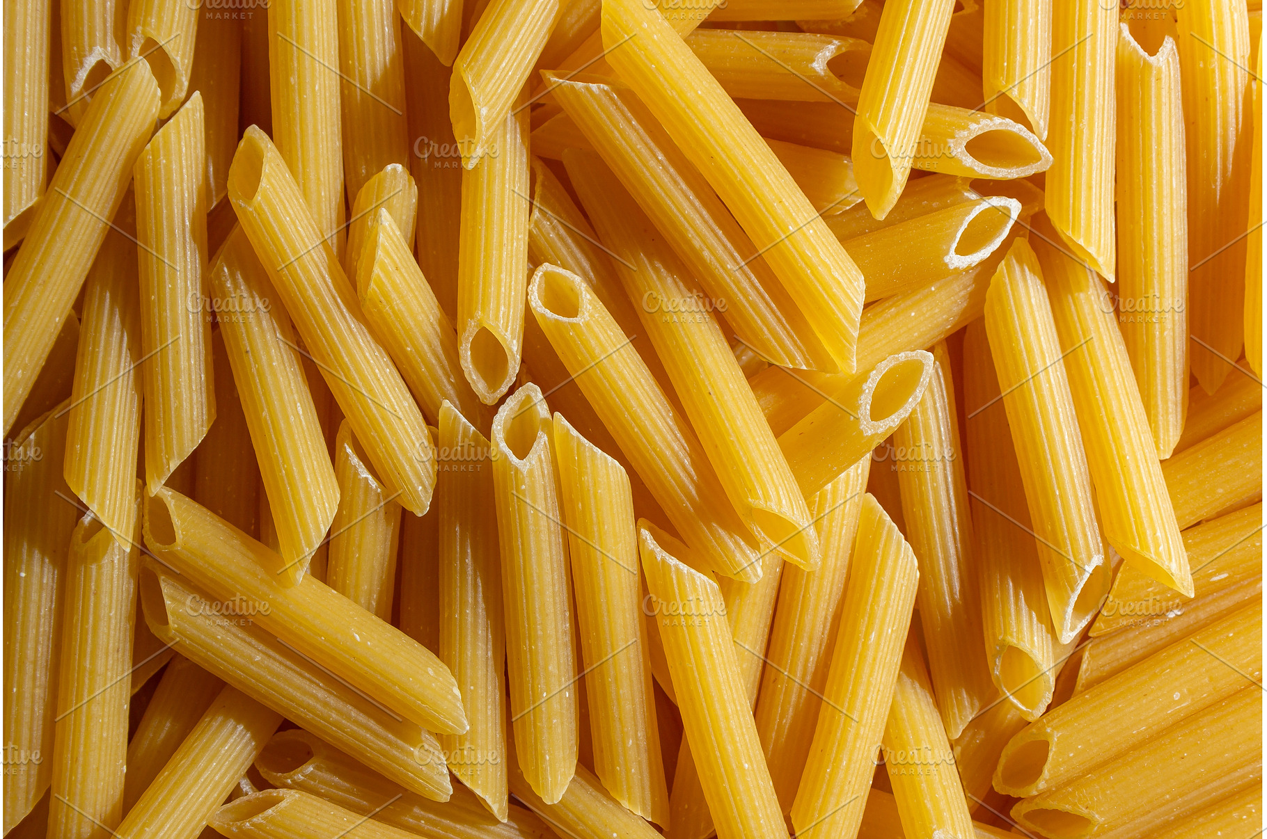 Uncooked Penne Rigate Pasta, a Food & Drink Photo by InfinitumProdux