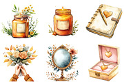Golden Mother's Day Clipart, an Illustration by Watercolor design (Thumbnail 5 of 10)