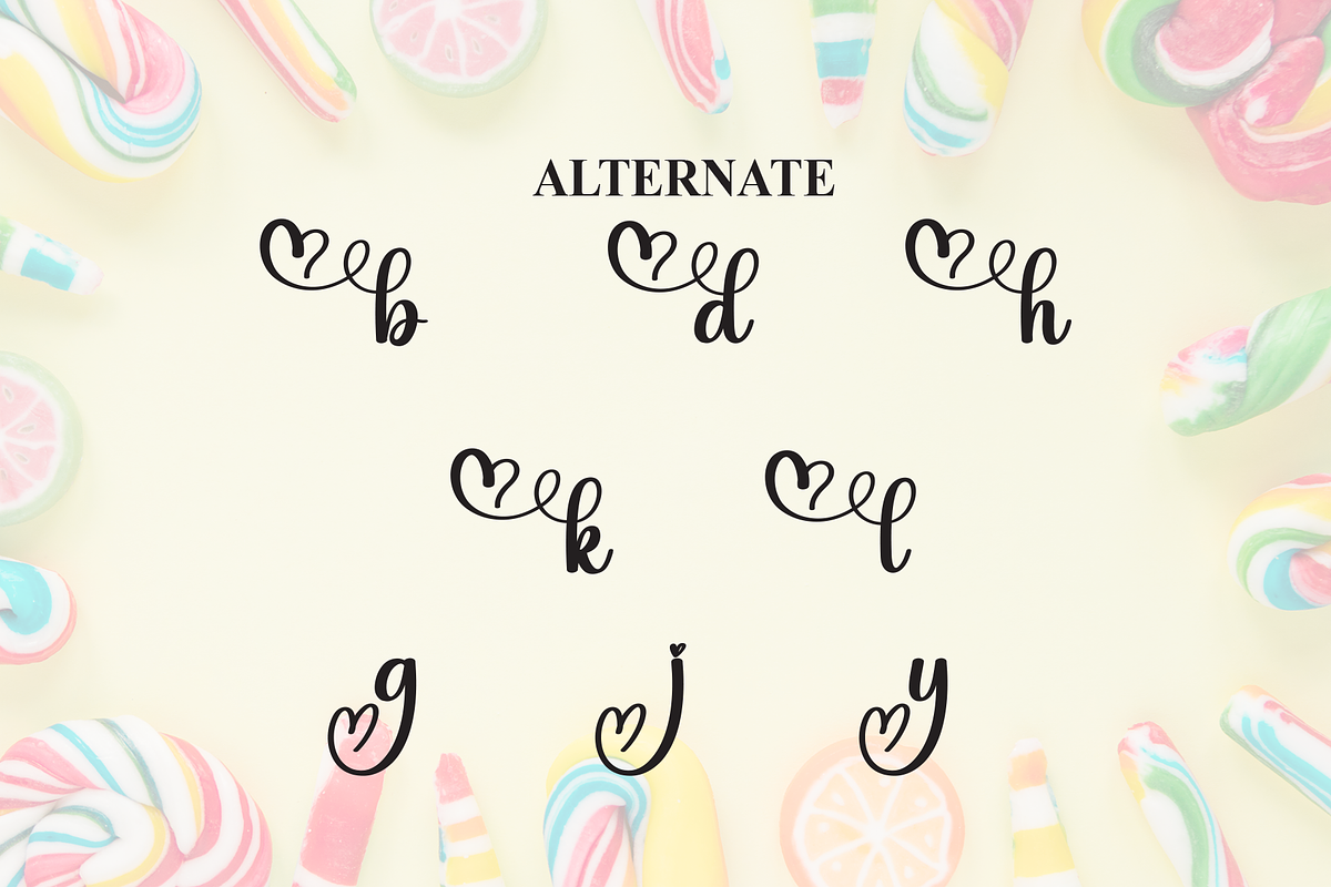 Candy | Script Font, a Handwritten Font by Scratchones (Photo 8 of 9)