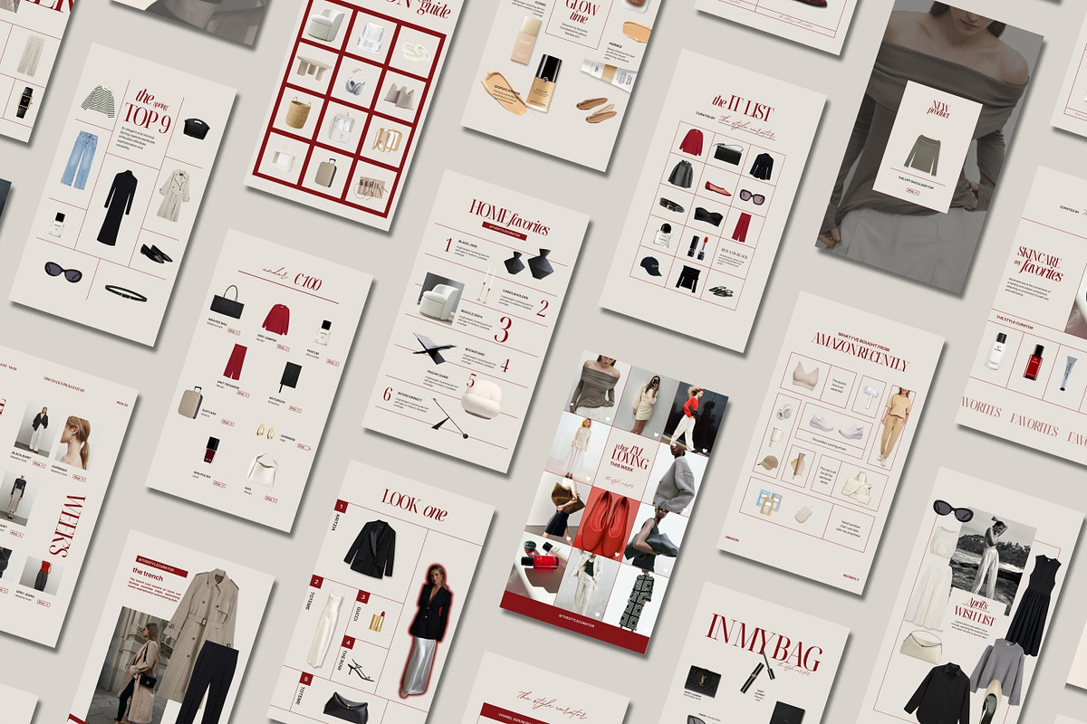 LTK Canva templates Red, a Social Media Template by Studio Suvelle (Photo 5 of 7)