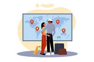 Couple chooses place to relax, a Transportation Illustration by YummyBuum