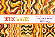 Retro Waves Pattern, a Pattern Graphic by Printable Treasure (Thumbnail 1 of 7)