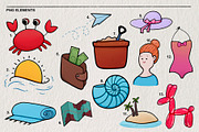 Beach set of 39 PNG elements, an Object Illustration by LOKSKIH (Thumbnail 5 of 5)