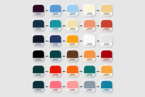 Different five color palettes set, a Templates & Theme by LongQuattroArt
