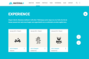 Material Design Personal Resume, a Bootstrap Template by Codetic (Thumbnail 5 of 8)